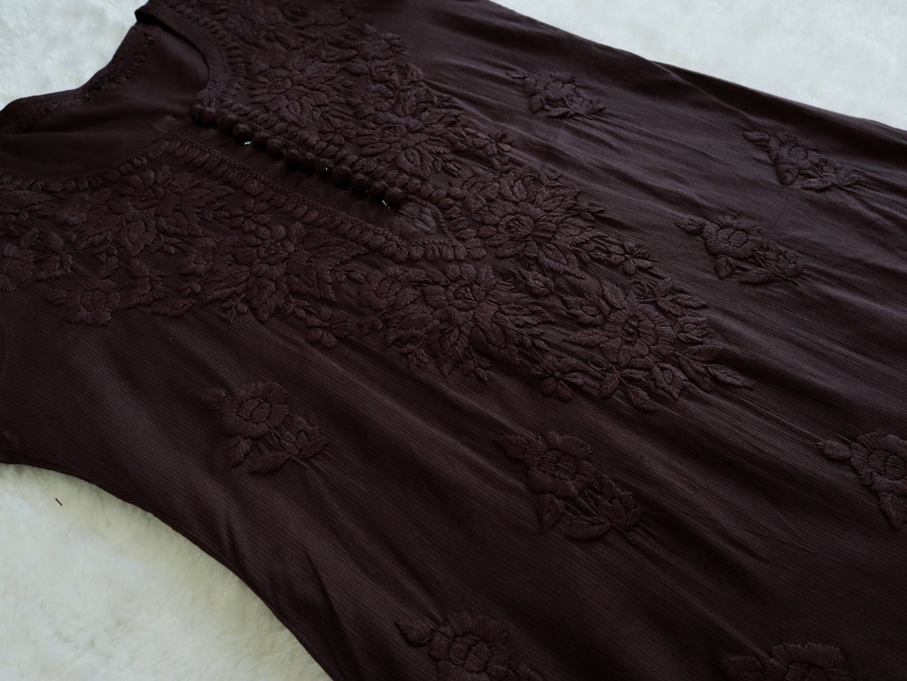 Aayat Chocolate Brown Cotton Kurta