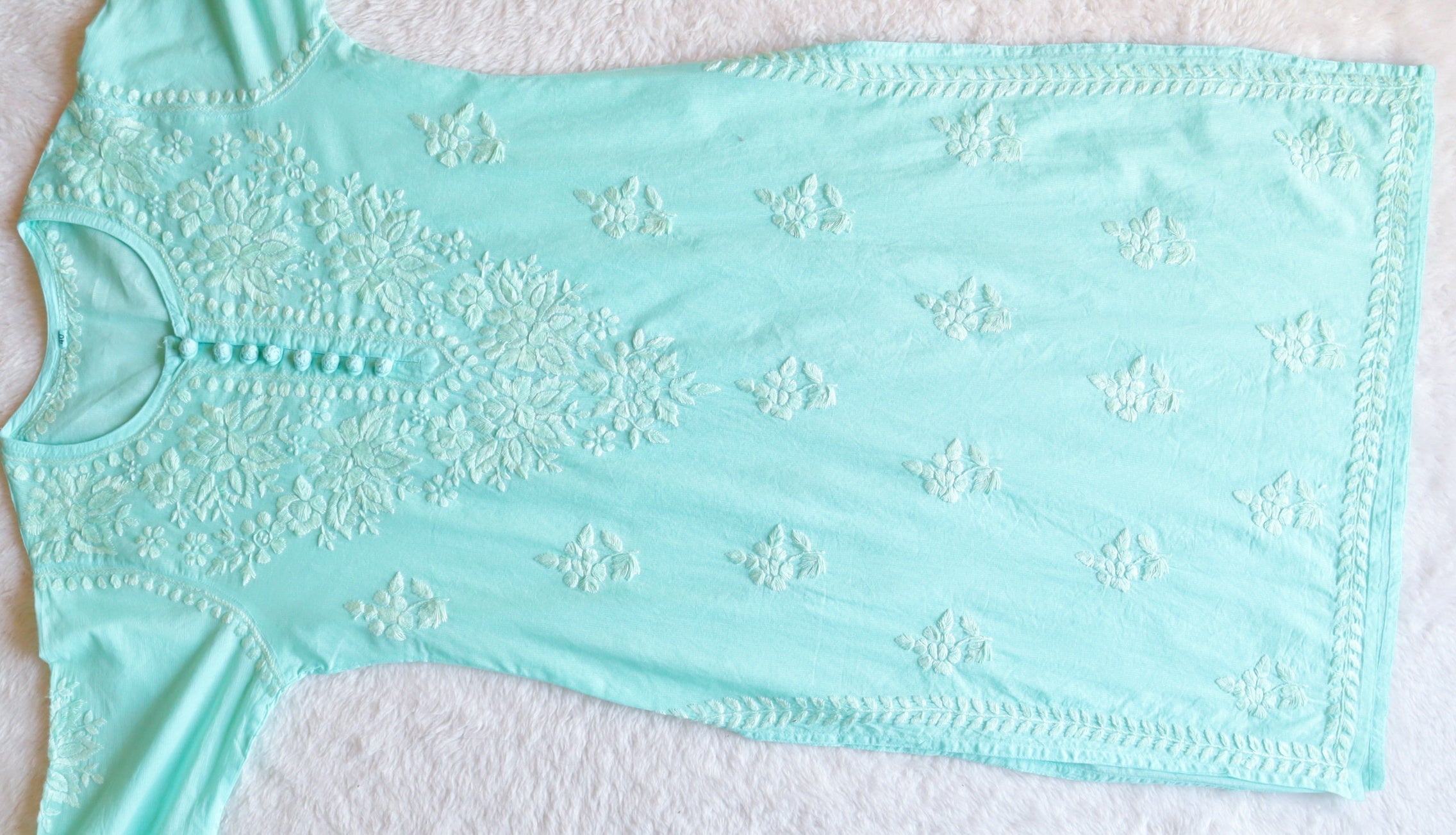Aayat Mint Green Cotton Kurta