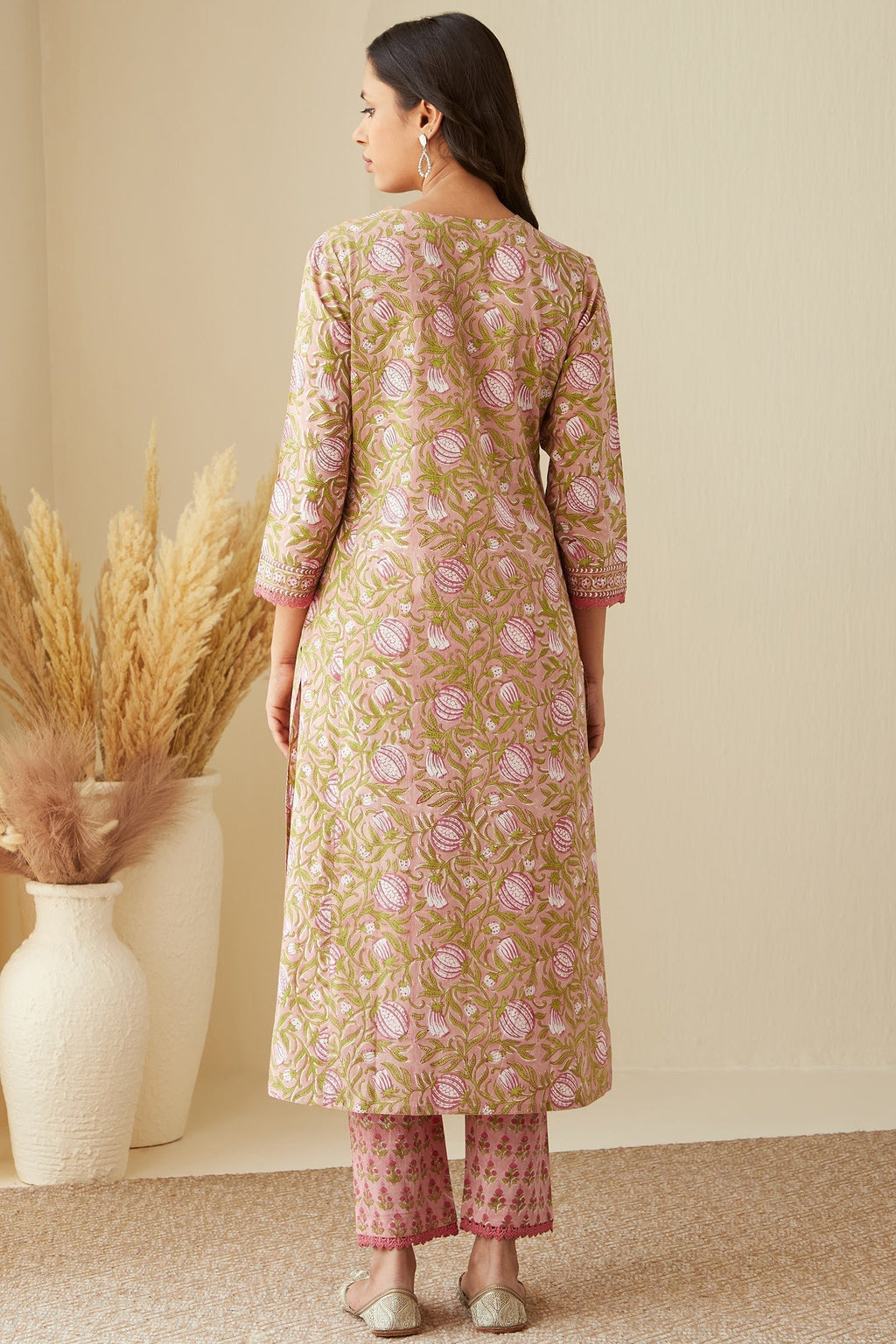 Gauhar Layla Pink Sanganeri Kurta