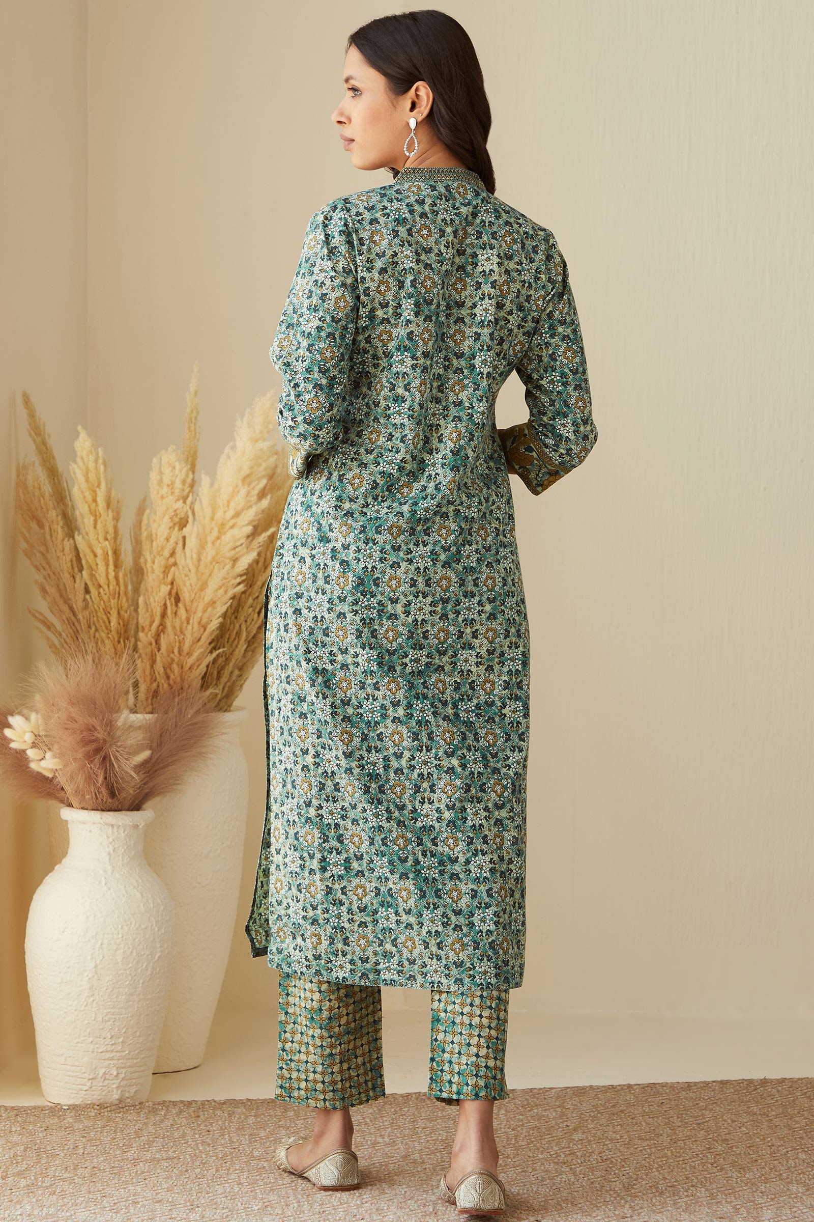 Gauhar Shirin Bagru Kurta