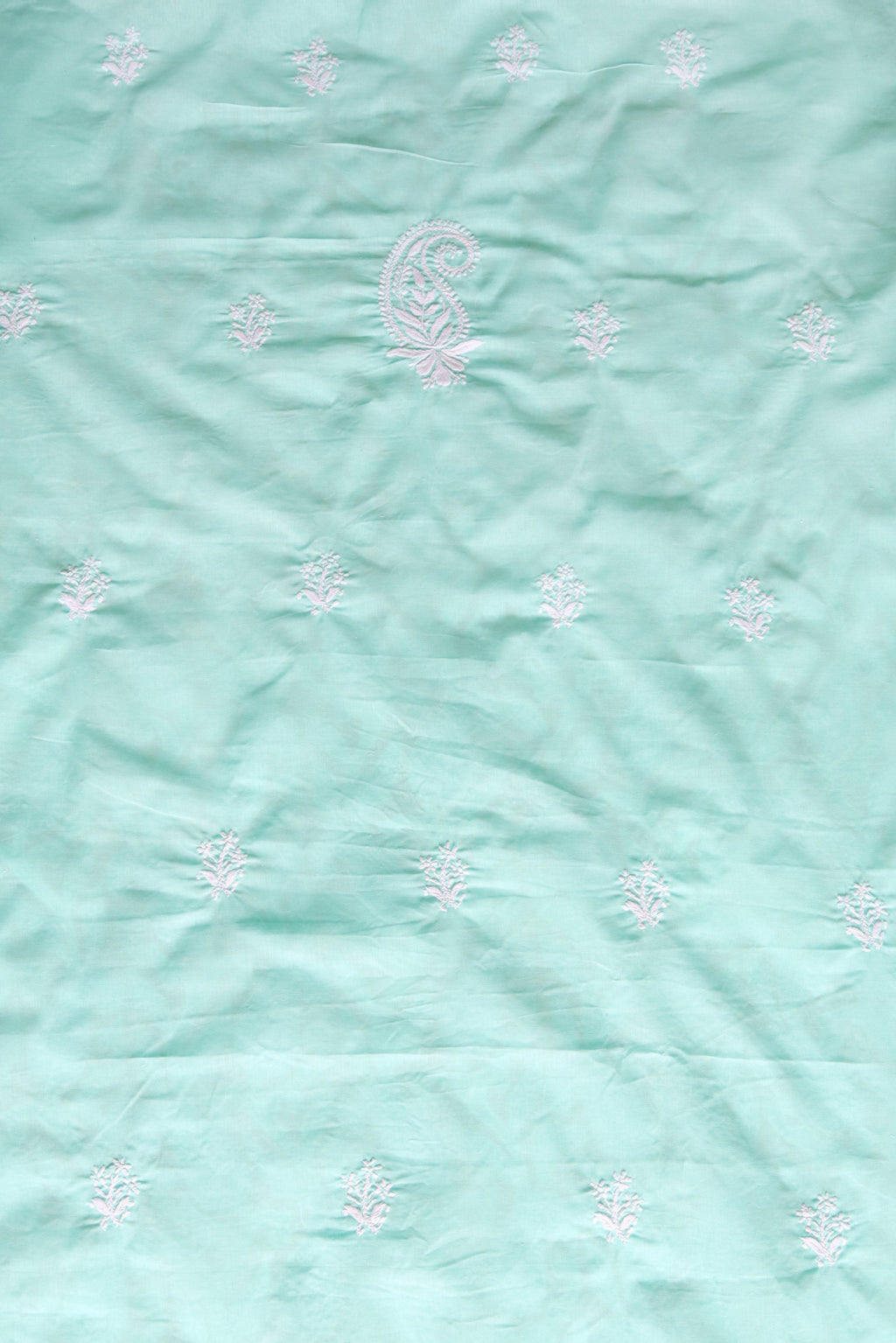 Sea Green Cotton Cutwork Unstitched Kurta piece